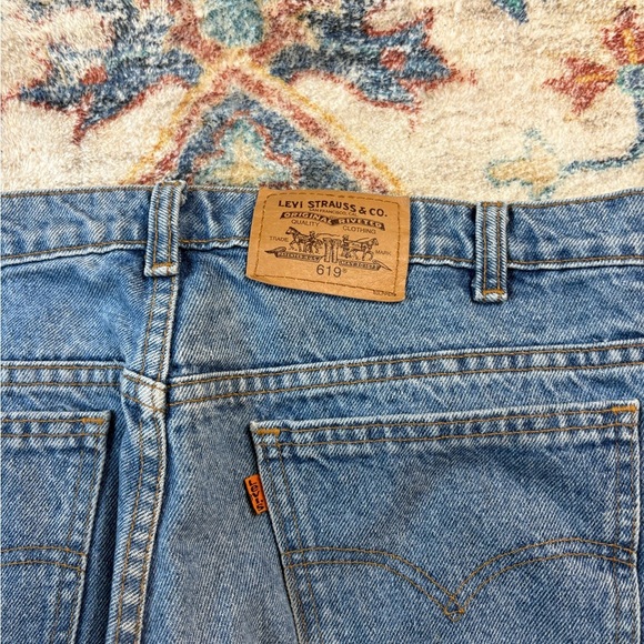 Vintage Levi’s 619 Orange Tab Blue Jeans Size 35 - Picture 5 of 6